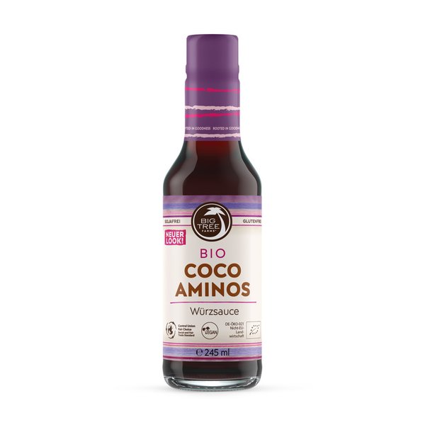 Würzen , Coco Aminos Bio Würzsauce süßlich - Rohkostqualität - Frei von Gluten & Soja - GoodMoodFood