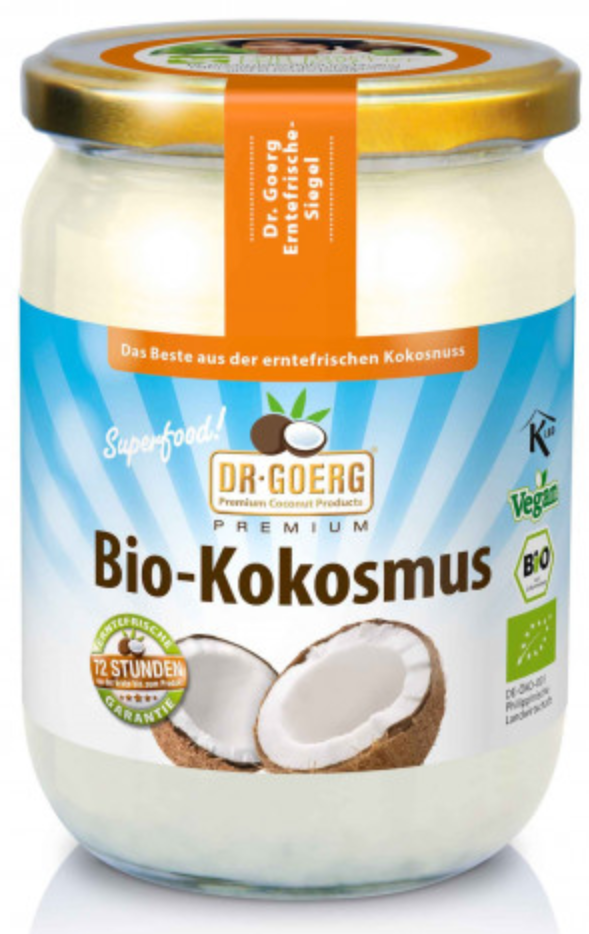 Kokosmus Bio 500 g Glas - naturbelassen von Dr. Goerg