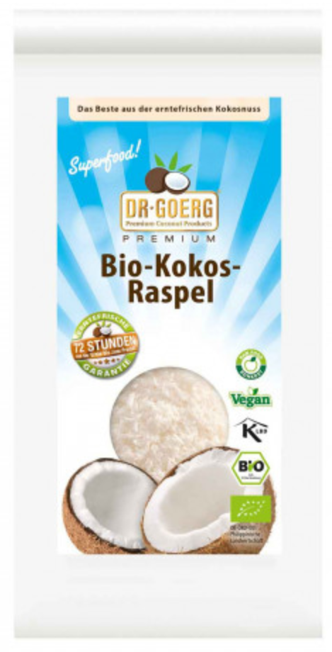 Kokosraspel Bio 300 g naturbelassen und für phantasievolle Gerichte von Dr. Goerg