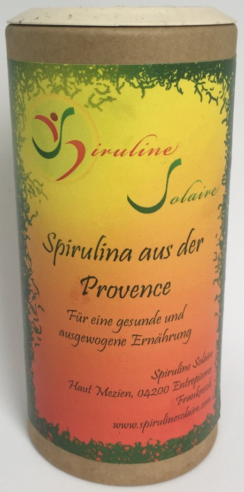 Spirulina Süßalge Pur 100 g Streudose - Rohkost aus Frankreich - Spiruline Solaire