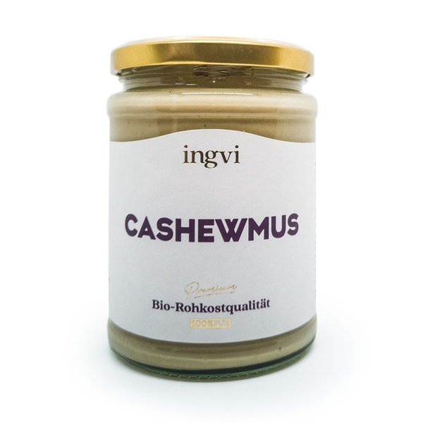 Cashewmus / Nussmus / Bio Cashew Püree / Rohkostqualität / 500g - Ingvi