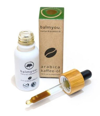 BalmYou reines Bio Arabica Kaffee Öl - hautstraffende & anregend / 20 ml Flasche