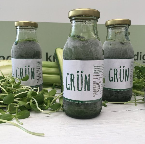 Saftgras "Grün" 20 Flaschen à 200 ml tiefgefroren
