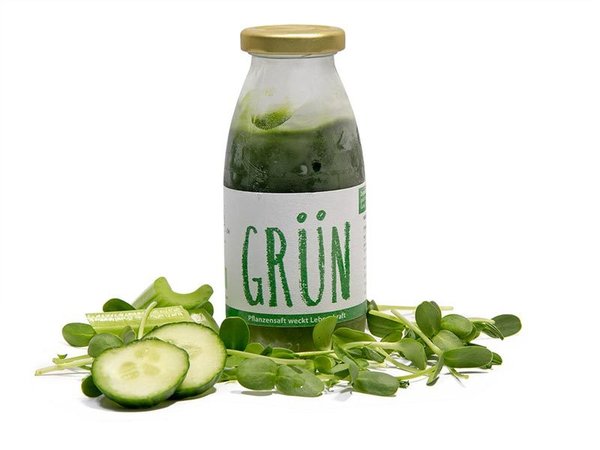 Saftgras "Grün" 20 Flaschen à 200 ml tiefgefroren