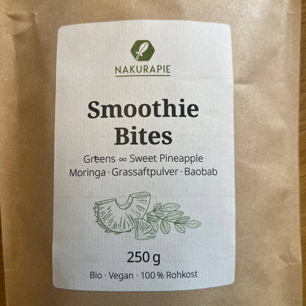 Smoothie Bites - Sweet Pineapple - Moringa - Grassaftpulver - Baobab - Dein Bio Smoothie to go