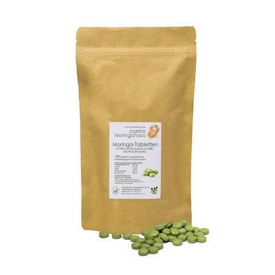 Moringa Greens Presslinge Rohkostqualität / 500 St. á 500 mg / wiederverschließbare Tüte