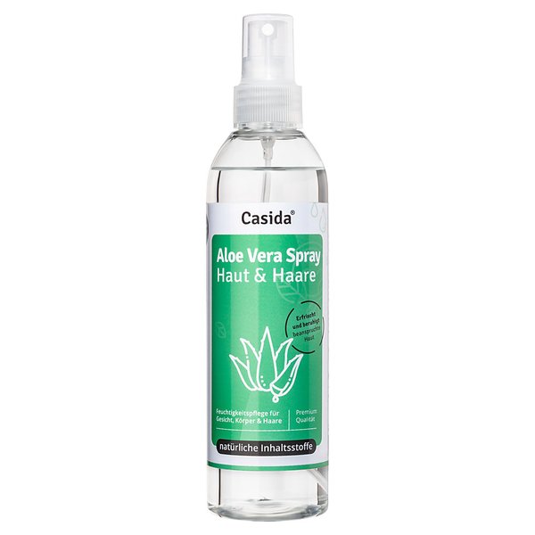 Aloe Vera Spray von Casida -Feuchtigkeitsspendend und pflegend für Haut und Haare - 200 ml