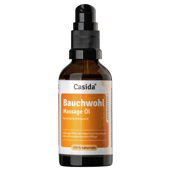 Bauchwohl Massage Öl von Casida - Massageöl zur Entspannung und Beruhigung des Bauches 50ml