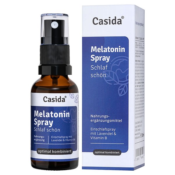 Melatonin Spray von Casida- Melatonin,Vitamin B6 und Lavendel für einen erholsamen Schlaf 30 ml