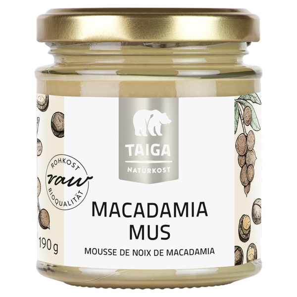 Macadamia-Mus, Bio, Rohkost, von Taiga