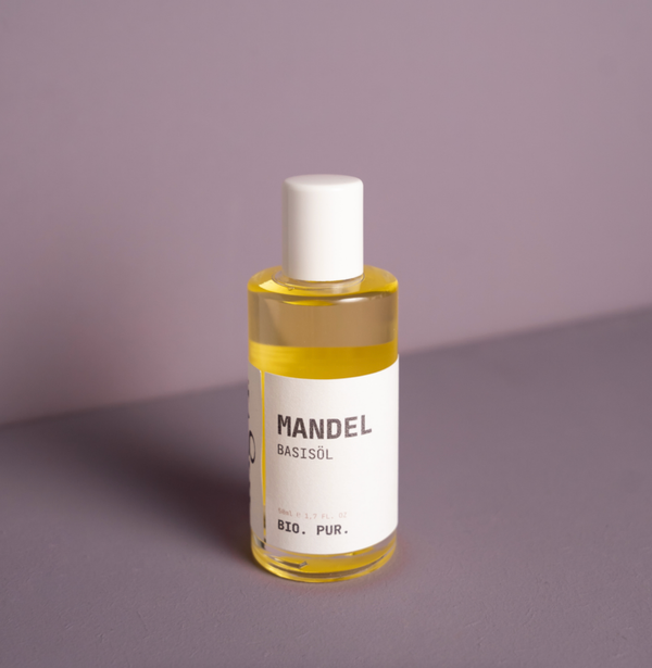 Mandelöl Bio - Kaltpressung, naturrein von Ingvi - für eine natürliche Kosmetik 50 ml