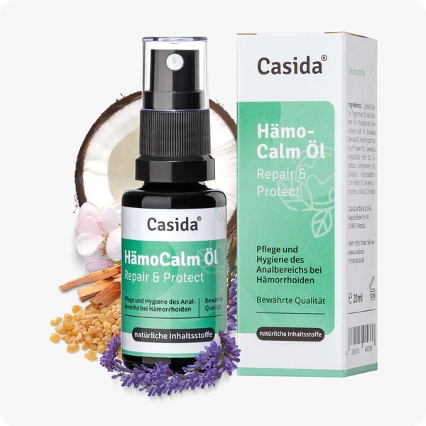 HämoCalm Öl Repair & Protect - pflanzliches Spray zur Pflege  bei Hämorrhoiden von Casida 20ml