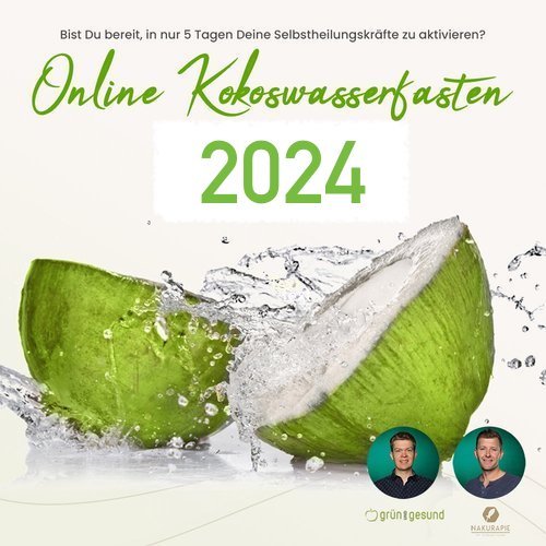 Green Detox Kokoswasserfasten 2024 - Online - Energiefasten Detox-Equipment - OKF2024