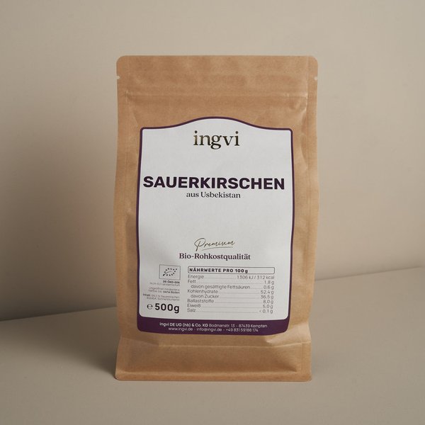 Sauerkirschen / Rohkostqualität / Bio 500g / Ingvi