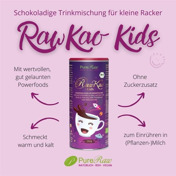 Kinder-Kakao / Raw / Bio & Roh / 170g / Pure Raw